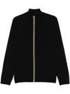 Paul Smith Men Wool Zipped Cardigan In Black