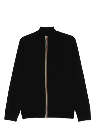 PAUL SMITH MEN'S WOOL ZIPPED CARDIGAN