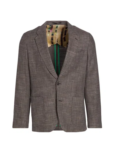 Paul Smith Men's Wool-blend Single-breasted Jacket In Gray
