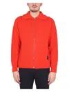 Paul Smith High Collar Zippered Cardigan In Orange