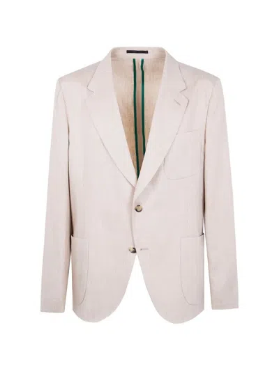 Paul Smith Notch-lapel Single-breasted Jacket In Neutral