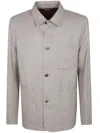 Paul Smith Button-fastening Patch-pocket Jacket In Gray
