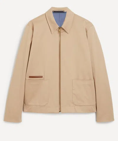 Paul Smith Mens Beige Harrington Jacket In Sand
