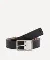 Paul Smith Mens Black Leather Reversible Signature Stripe Belt
