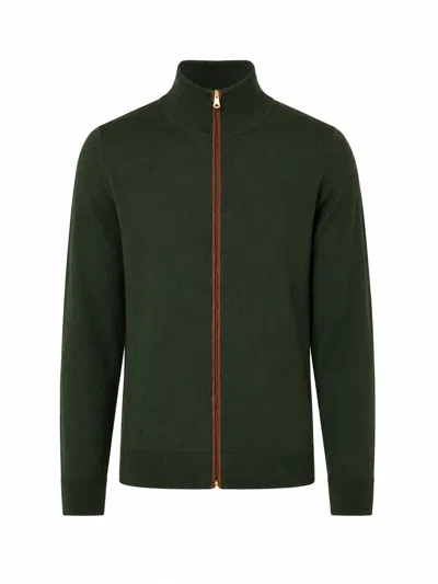 Paul Smith Mens Cardigan Zip Thru In Green