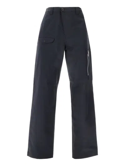 Paul Smith Mens Cargo Trousers Belt Loops Pockets In Blue