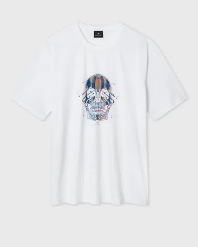 Paul Smith Mens Casual Fit Painted Skull T-shirt