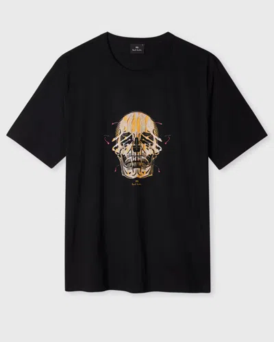 Paul Smith Mens Casual Fit Painted Skull T-shirt