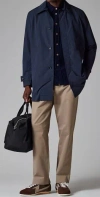 Paul Smith Long Sleeve Coat Featuring Side Pockets In Blue