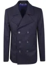 Paul Smith Three-button Wool-blend Coat In Blue
