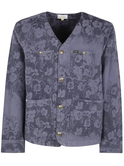 Paul Smith Men's Collarless Chore Jacket In Blue