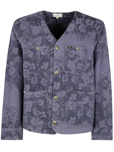 Paul Smith Men's Collarless Chore Jacket In Blue