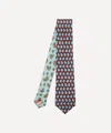 Paul Smith Mens Contrast Paisley Silk Tie In Multi