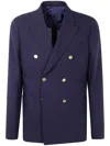 Paul Smith Men's Jacket Double-breasted Flap Pockets In Blue