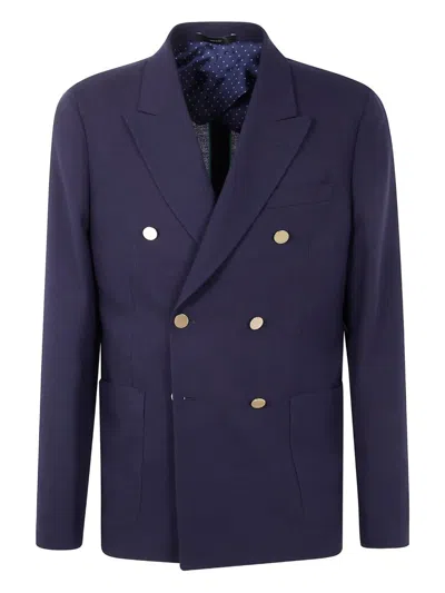 PAUL SMITH MENS DB JACKET BY PAUL SMITH,M1R.2320.T01746 49 VERY DARK NAVY