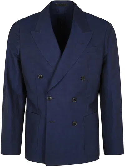 Paul Smith Mens Double Breast Jacket Clothing In Blue