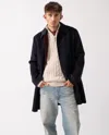 Paul Smith Mens Double-face Wool-blend Overcoat In Blue
