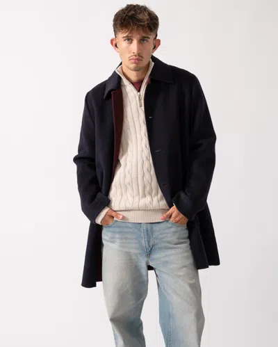 Paul Smith Mens Double-face Wool-blend Overcoat