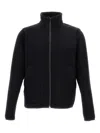Paul Smith Minimalist Black Jacket With High Collar In Black