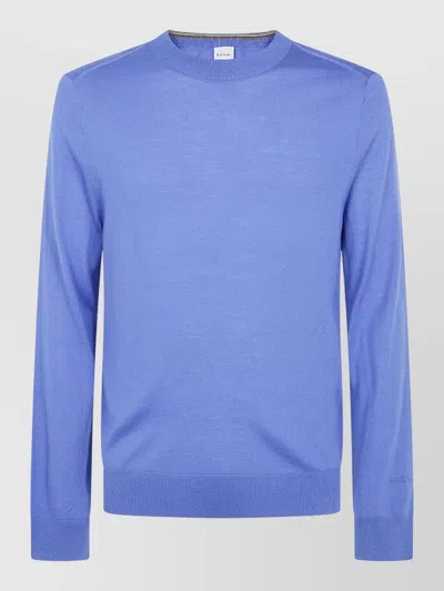 Paul Smith Mens Knit Crew Neck Sweater Long Sleeves In Blue