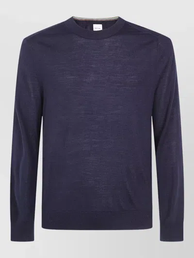Paul Smith Mens Knit Sweater Long Sleeve Crew Neck In Blue