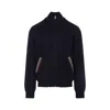 Paul Smith Zip-up Jacket With Colorful Striped Accents In Blue