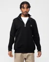 Paul Smith Mens Long Sleeve Regular Fit Half Zip Zebra Logo Sweatshirt In Black