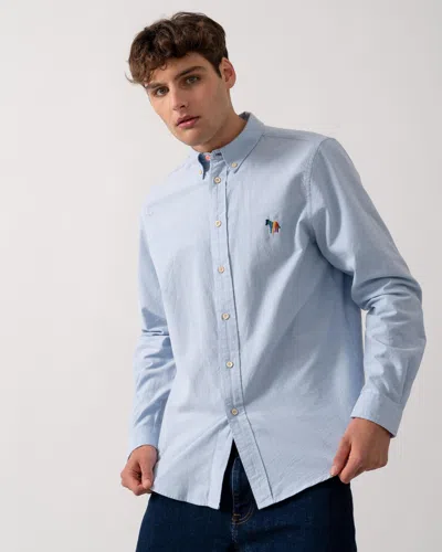Paul Smith Mens Long Sleeve Tailored Fit Shirt With Broad Stripe Zebra