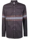 Paul Smith Mens Long Sleeve Striped Shirt Button Down In Brown