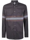 Paul Smith Mens Long Sleeve Striped Shirt Button Down In Brown