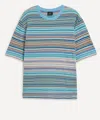 PAUL SMITH PAUL SMITH MENS MULTI STRIPE COTTON T-SHIRT