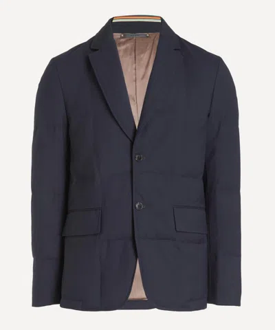 Paul Smith Mens Navy Blue Quilted Blazer
