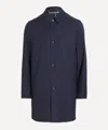 Paul Smith Mens Navy Plaid Mac Coat With Gilet In Blue