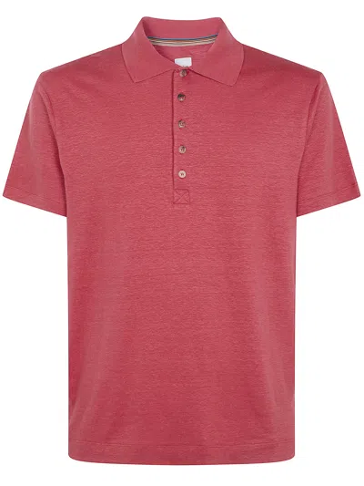 Paul Smith Mens Polo Shirt In Pink