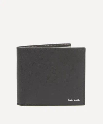 Paul Smith Mens Printed Billfold Leather Wallet In Black