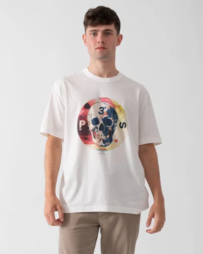 Paul Smith Mens Ps Skull T-shirt In White