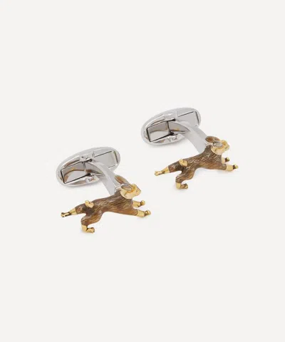 Paul Smith Mens Rabbits Run Cufflinks In Yellow
