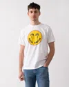 Paul Smith Mens Reg Fit Short Sleeve Palm Trees T-shirt In White