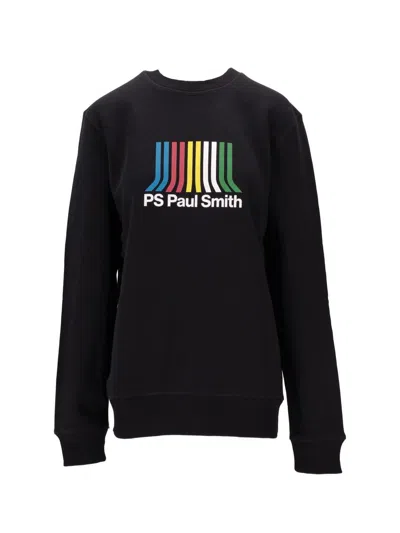 Paul Smith Regular Fit Crew Neck Long Sleeve Sweatshirt In Black