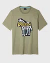 Paul Smith Mens Regular Fit Cutout Zebra T-shirt In Green