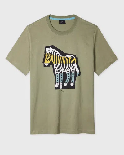 Paul Smith Mens Regular Fit Cutout Zebra T-shirt