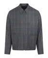 Paul Smith Regular Fit Checkered Wool Jacket In Gray
