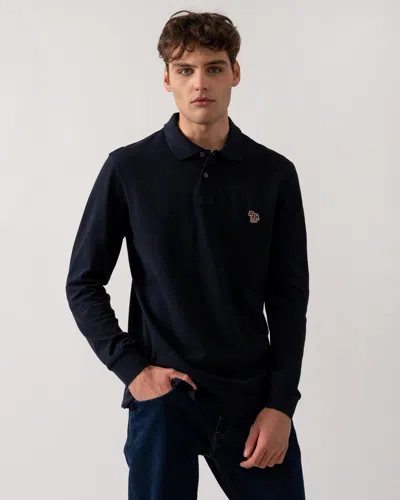 Paul Smith Mens Regular Fit Long Sleeve Classic Zebra Polo