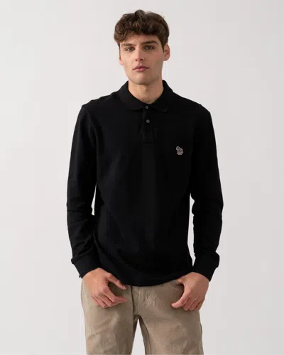 Paul Smith Mens Regular Fit Long Sleeve Classic Zebra Polo