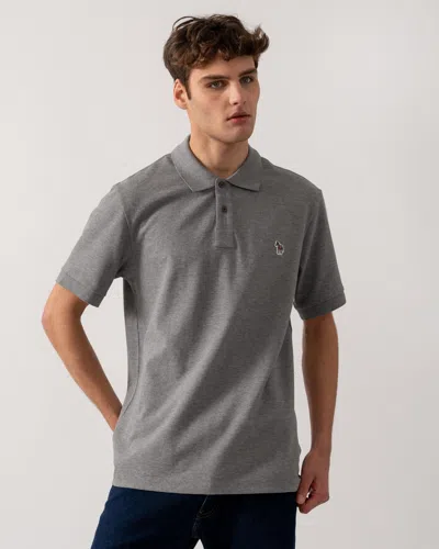 Paul Smith Mens Regular Fit Short Sleeve Zebra Polo Shirt M2r-183k-pzebra In Gray