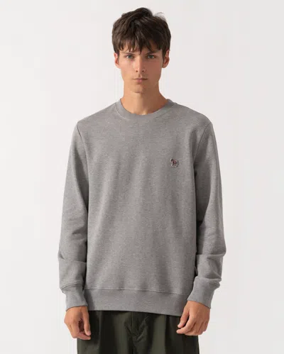 Paul Smith Mens Regular Fit Zebra Logo Sweatshirt M2r-027r-wzebra In Gray