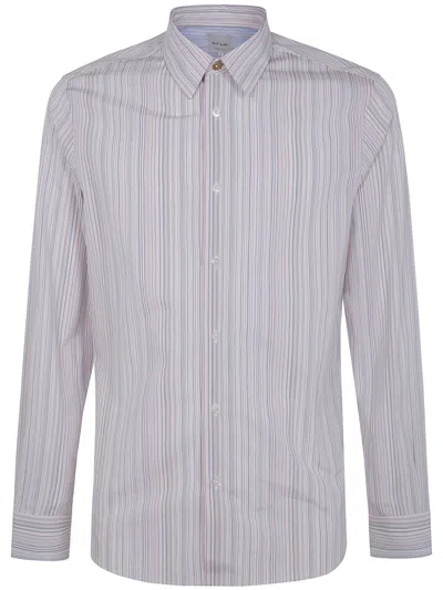 Paul Smith Off White Slim-fit Shirt In Blue