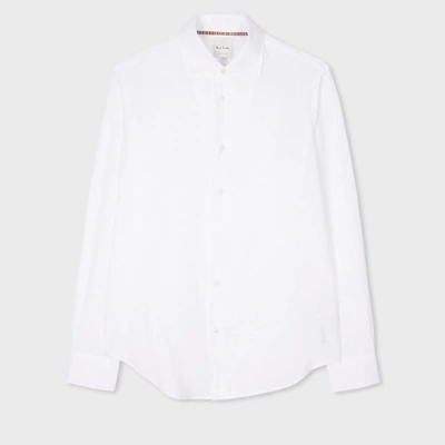 Paul Smith Slim-fit White Linen Shirt