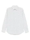 Paul Smith Tailored Fit Shirt With Delicate Floral Pattern In Blue In Blue