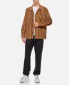 Paul Smith 'signature Stripe' Corduroy Overshirt Multicolour In Brown